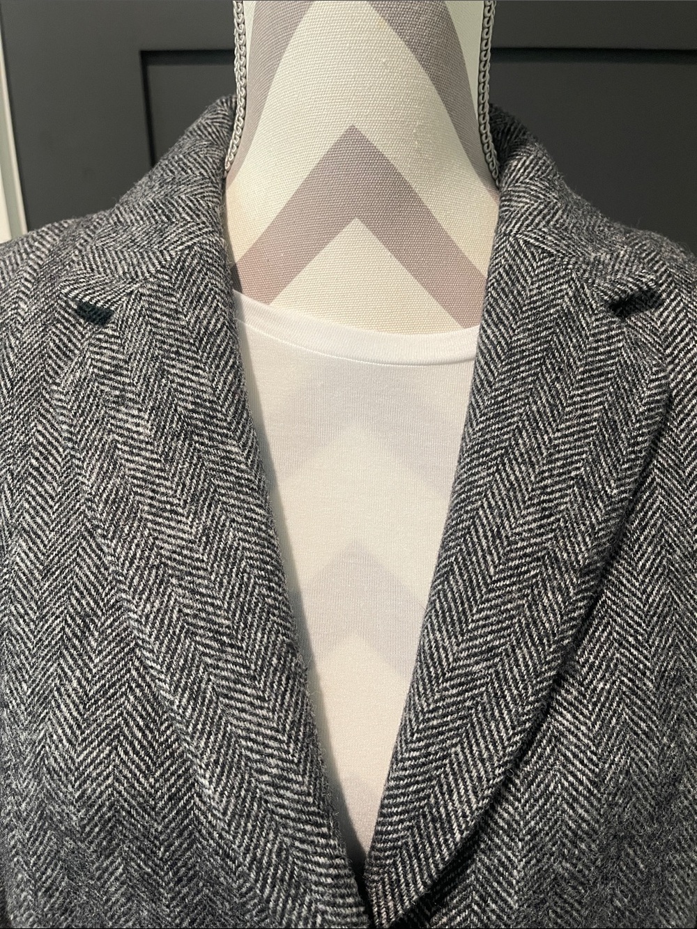 Talbots Herringbone Wool Aberdeen Shetland Blazer Size 12 - Picture 3 of 10